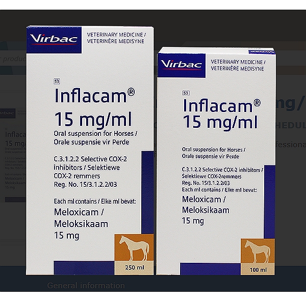 INFLACAM Equine Oral Suspension, Meloxicam 15 mg/mL